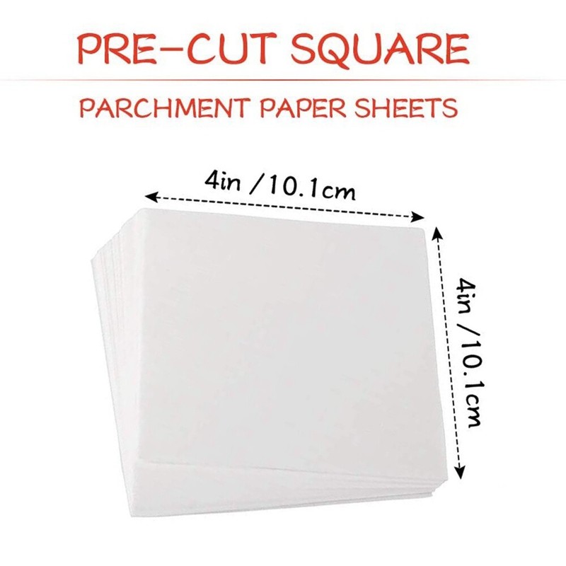 500x 4/5/6inPatty Paper Baking Round Hamburger Wa-x Discs Non Stick BBQ Paper gallery