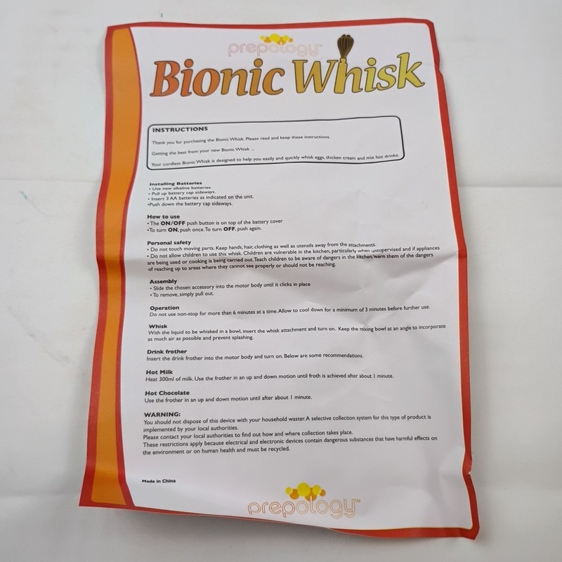 Prepology Battery Operated Bionic Whisk with Batteries - Brand New gallery