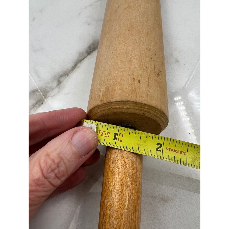 Vintage Wooden Rolling Pin 17 Inch Classic Farmhouse Kitchen Baking Tool Wood gallery