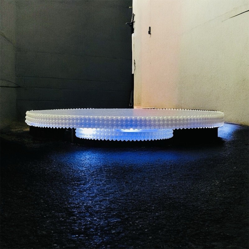 10”Light Up Beaded Cake Stand Wedding Birthday Dessert Table Cupcake Display LED gallery