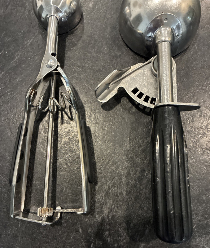 Vintage Williamson Ice Cream Scoop and Farberware Cookie Scoop Set Kitchen Tools gallery