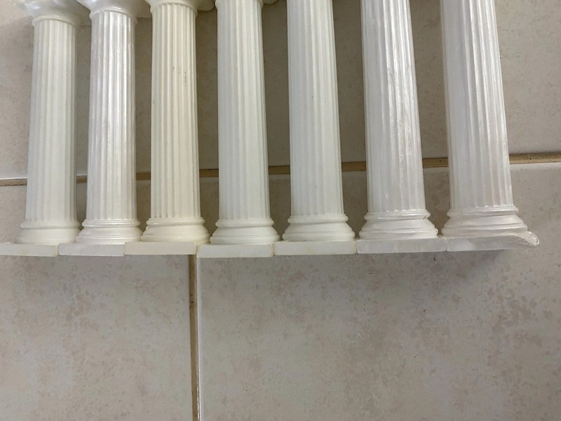 7 Vintage Wilton Roman Pillar Wedding Cake Columns 5” Tall Cake Decorate gallery