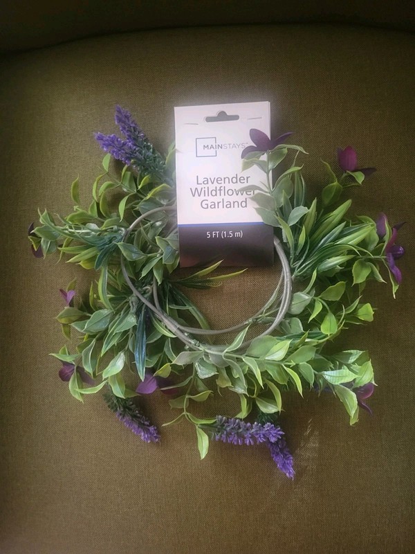 Lavender Purple Wildflower Garland Bendable Artificial Floral Greenery 5ft NEW gallery