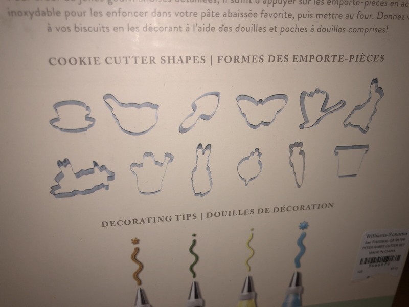 Williams Sonoma PETER RABBIT Cookie Cutter Kit Set New gallery