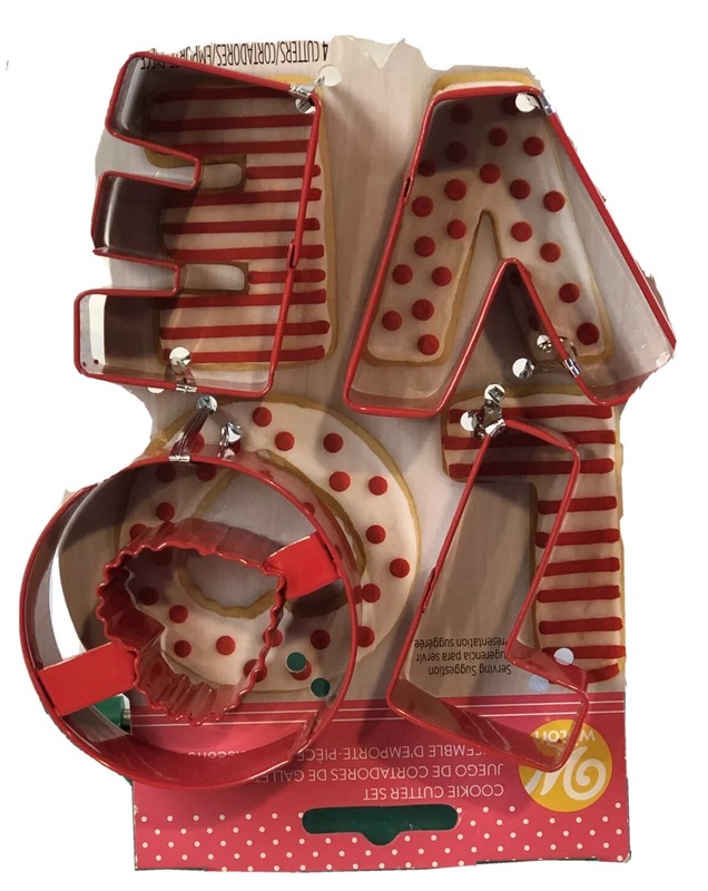 Wilton Cookie Cutter “Love” Red Metal Letters Set Novelty Valentine’s Day BN gallery