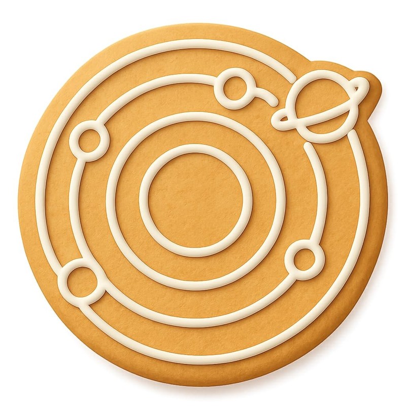 Heliocentric Model Planets Cookie Cutter & Stamp, Fondant & Clay – 4×4