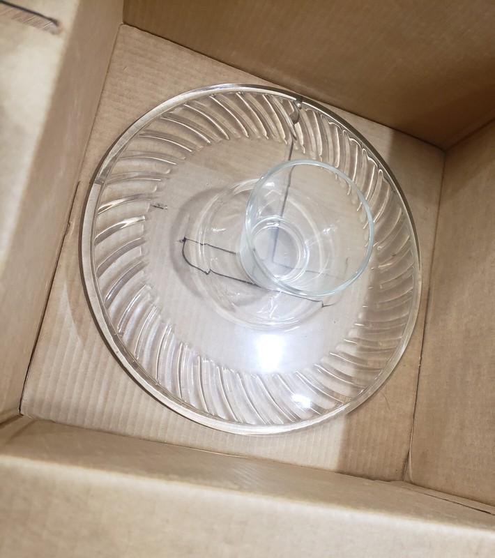 Vintage 2 Piece Cake Dome 12” Platter w/ Swirl Pedestal 1992 Crown Corning gallery