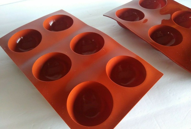 Half Sphere Silicone Molds (2) Pk 6-Cavity Tray Dome Circle Ball Chocolate Soap gallery