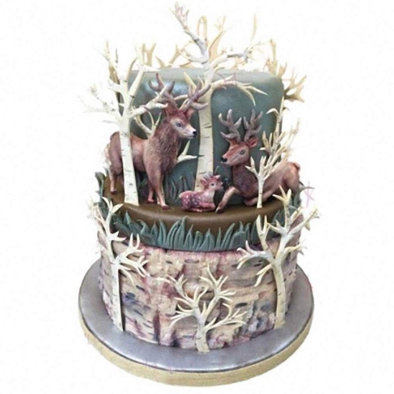 Tree Bark Fondant Impression Mat Earth Mud Wall Texture Silicone Lace Mold gallery
