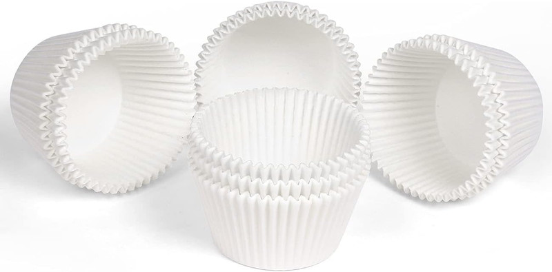Jumbo White Cupcake Liners Greaseproof Paper 200-Count - Odorless Muffin Baking gallery