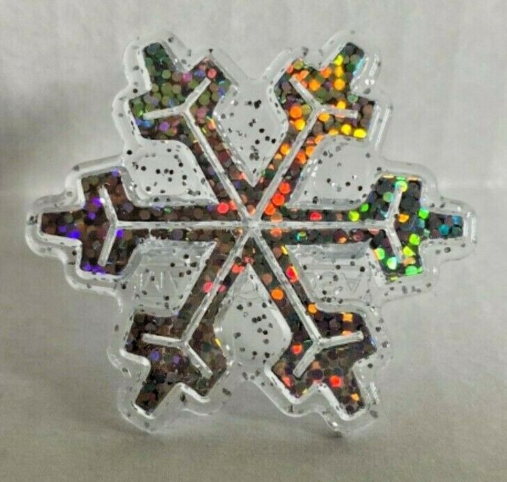 Bakery Crafts Plastic Cupcake Rings Favors Toppers New Lot of 6 "Snowflakes" #4