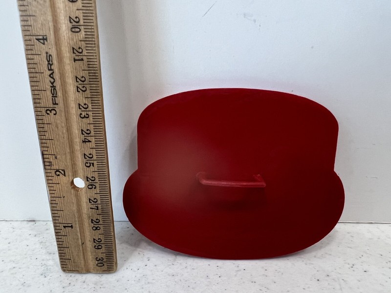 Vintage Tupperware Happy Birthday Cake Red Plastic Cookie Cutter 1970s gallery