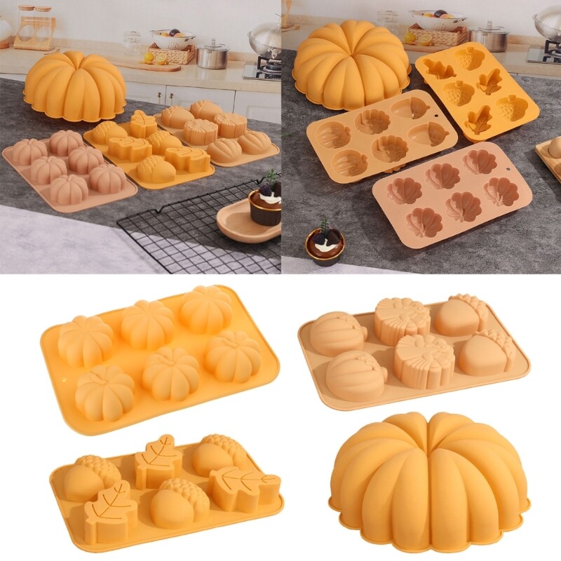 Halloween Fondant Mold Pumpkin Mold Halloween Pinecone Silicone Mold gallery
