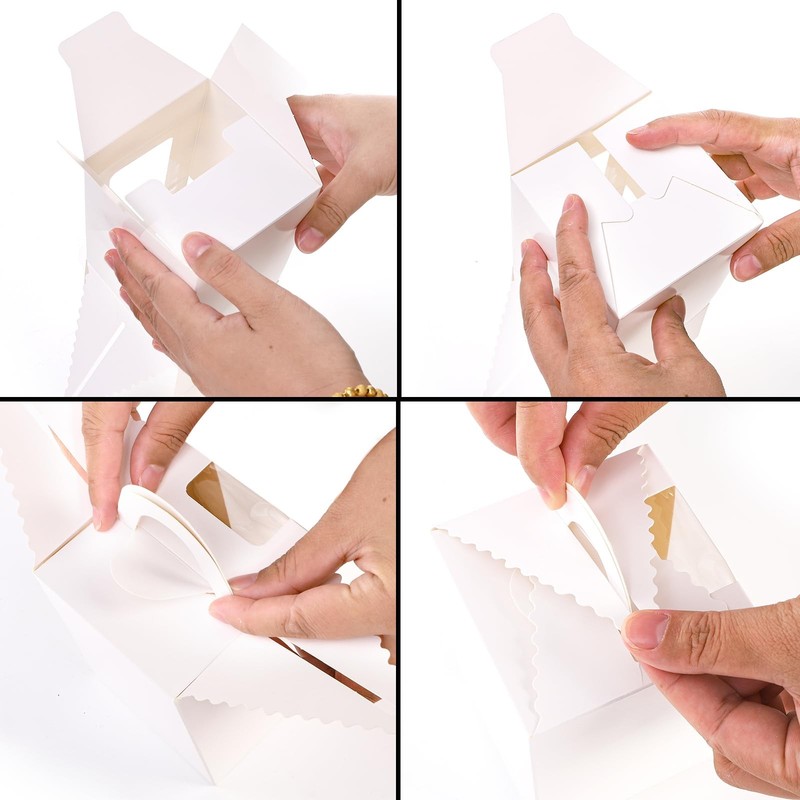 Jucoan 100 Pack White Single Cupcake Boxes, Kraft Paper Individual Cupcake Co... gallery