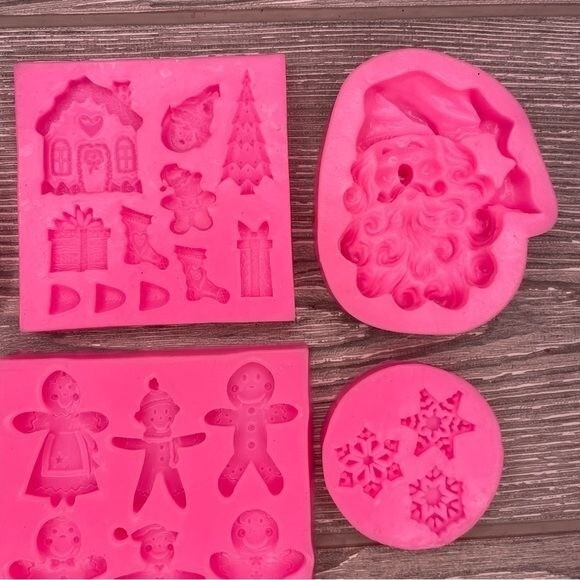 Diy Silicone Mold Christmas Tree Santa Fondant Molds , resin mold diy craft mold gallery