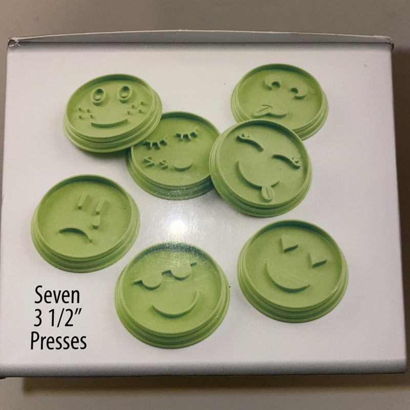 Cobble Creek Emoji Presses Cookie Cutter (Set of 7) 3 1/2" presses BPA free gallery