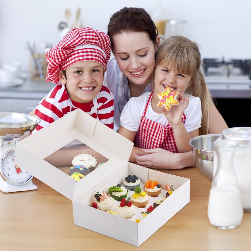Cupcake Boxes 2 Pack Disposable Cupcake Containers Food Grade Cupcake Carrier 12 gallery