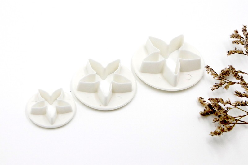 Flower Pentas 3pc Cookie Cutters – Small Medium Large – Baking / Polymer Clay