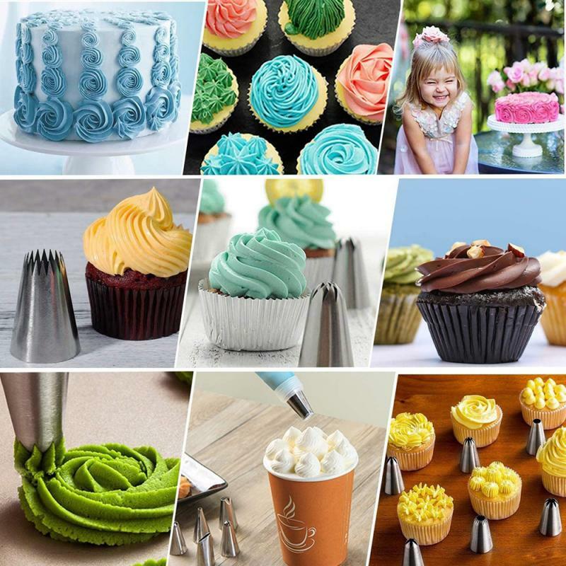 25 Pcs Icing Tip Icing Piping Nozzles Set Cupcake Cake Baking Decorating Kit Set gallery
