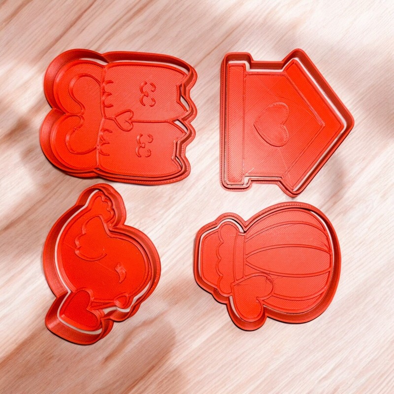 San Valentin Cookie Cutters Set. Love Romance Couple Enamorados Lovers Cutters gallery