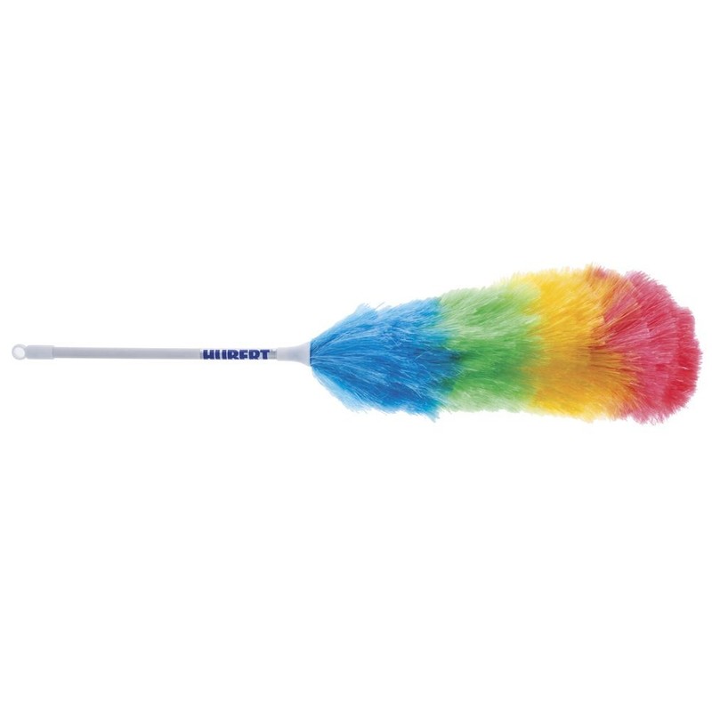 HUBERT® Polyester and Wool Duster with White Plastic Handle - 24"L