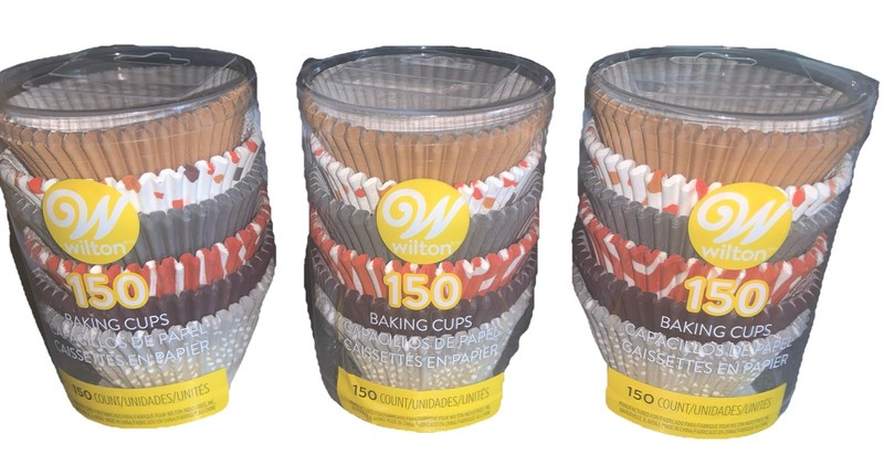 Wilton Cupcake Liners Baking Cups 6 Styles 3 Items 150 Each Package New