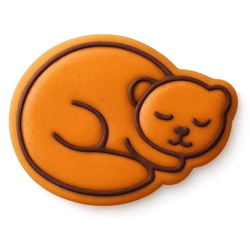 Sleeping Ferret Cookie Cutter & Stamp, Fondant & Clay - 4x2.8 gallery