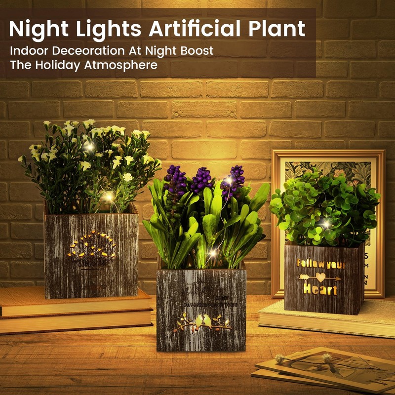 Kinkota Fake Plants Artificial Eucalyptus Potted Plant with gallery