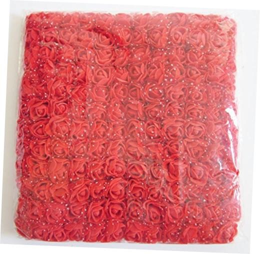 Mini Fake Rose Flower Heads 144pcs Mini Artificial Roses DIY Wedding Red