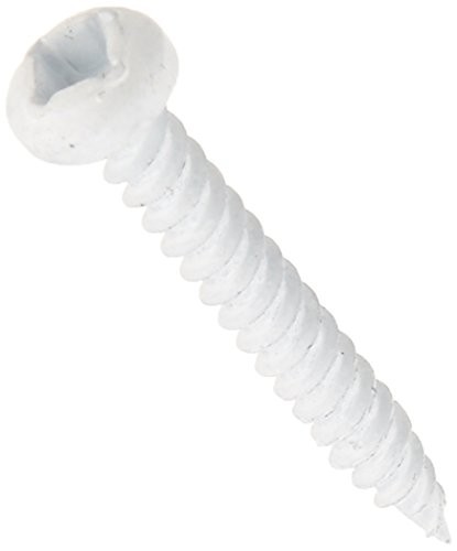 012-PSQ500 W 8 X 1-1/4 White Pan Head Square Recess Screw - Pack of 8 x 1-1/4" gallery
