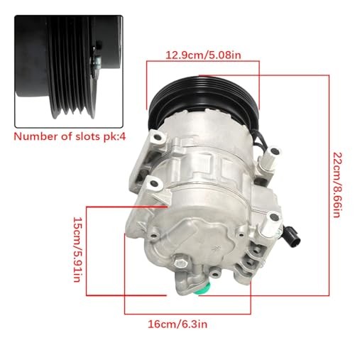 A/C Compressor Replacement for Accent 1.6L L4 2006 2007 2008 2009 Replacement gallery