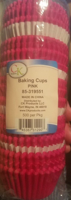 CK Products 500 Count Solid Baking Cups, Standard Sized, Pink Free Shipping
