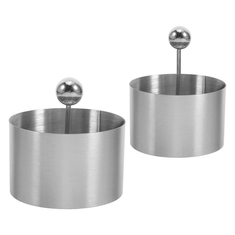 2 Pcs Kitchen Gadget Lunch Meat Press Patty Mold Metal Hamburger gallery