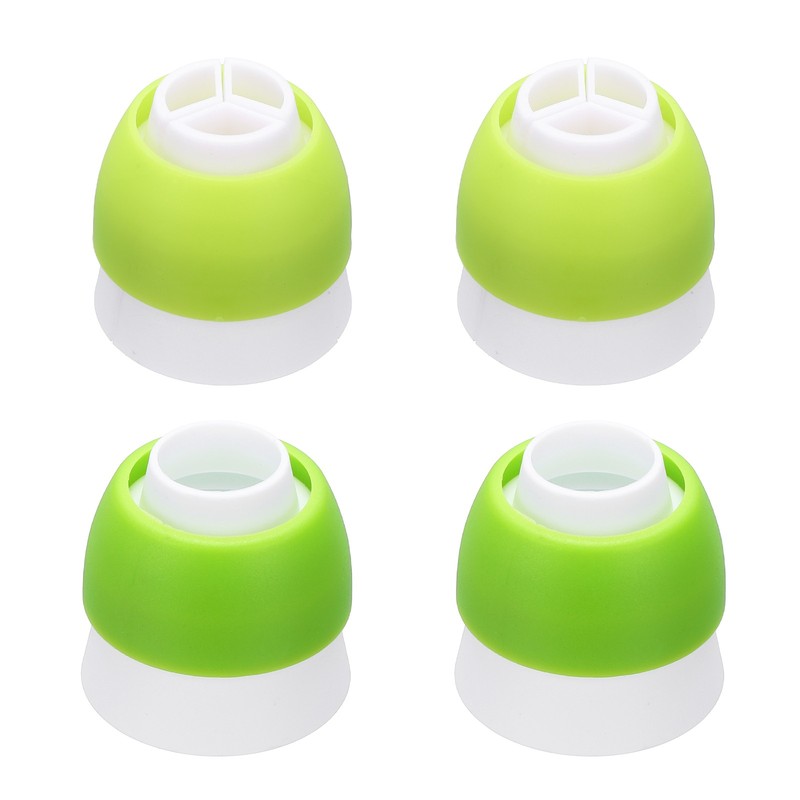 4pcs Piping Tip Adapter, Plastic 3 in 1 Green for Piping Bag