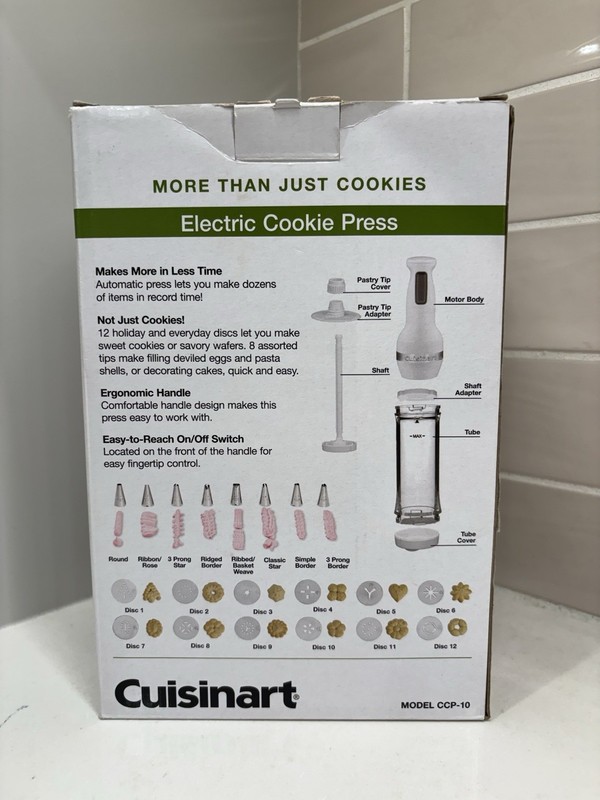 Cuisinart CCP-10 Electric Cookie Press Complete Tested! MUST SEE! gallery
