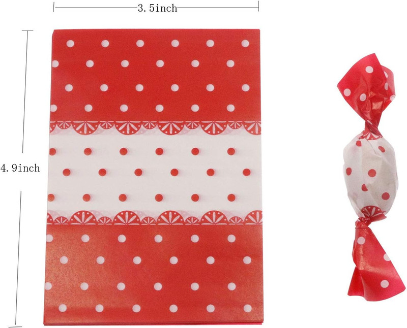 400 Pcs Candy Wrappers Twisting Wax Paper Sweets Chocolate Dot Baking Paper gallery