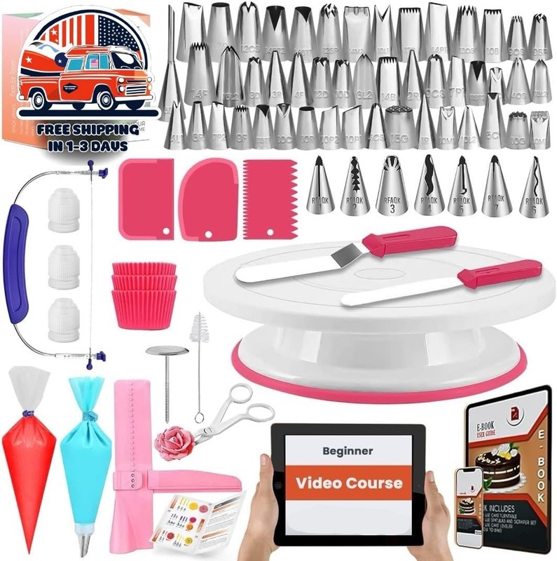 Juego De Moldes Para Pasteleria 200 Piezas Para Hornear Decorar Pasteles US NEW