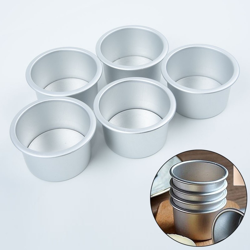 5 Pcs 2.5 Inch Anodized Aluminum For MINI Cake For Mold Set Nonstick Baking gallery