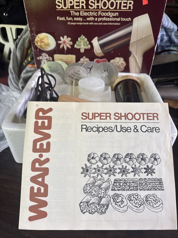 VTG Wear-Ever Super Shooter 70123 Electric Cookie Press FoodGun Complete TESTED