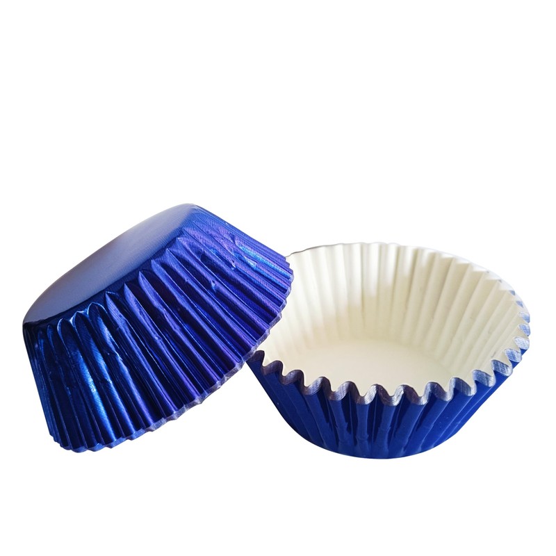Deep Blue Cupcake Liners Paper Foil Cupcake Liners Muffin Baking Cups for Sta…