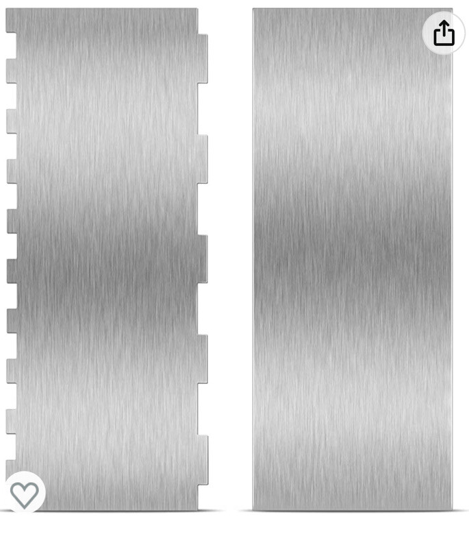 2 Pieces 9 Inch Stainless Steel Cake Scraper, Cake Scraper Smoother Double Sided gallery