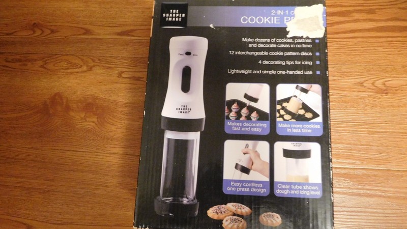 The Sharper Image 2 in 1 Cordless Cookie Press Christmas Cookies Spritz Shapes