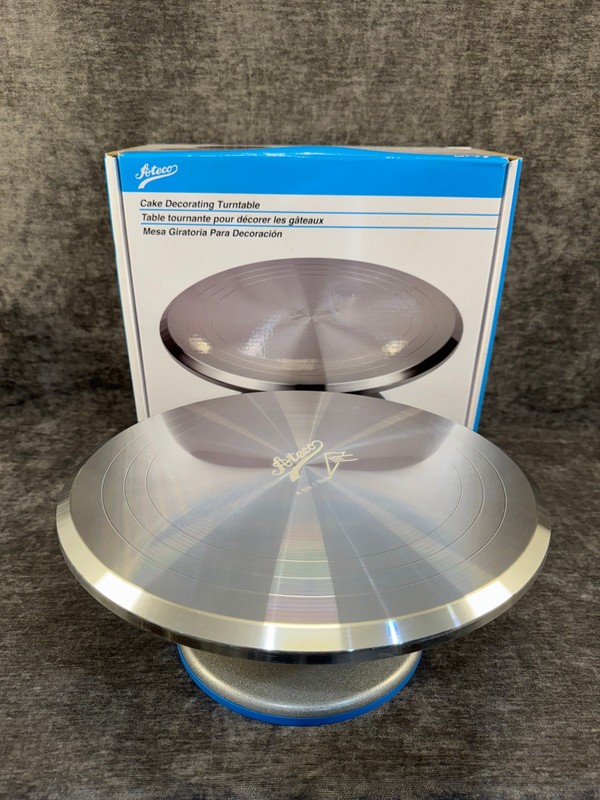 Ateco 615 12-Inch Round Aluminun Revolving Cake Decorating Stand
