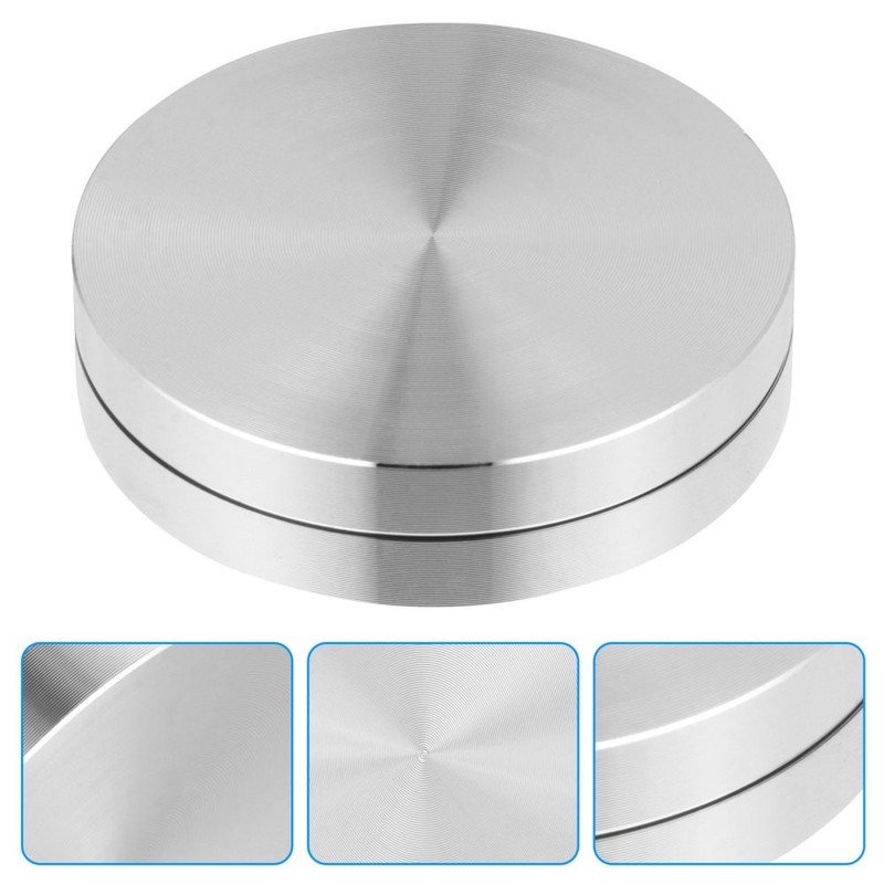 1pc Cake Baking Tray Axle Turntable Aluminum Alloy Rotating Tray Stand Base