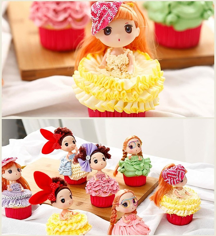 7PCS Ruffle Piping Tips Twist Nozzle Cupcake Doll Dress Cake Decorating Set gallery