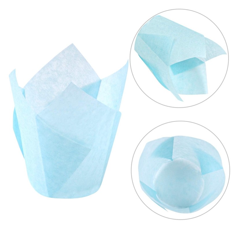 150 Pieces Mini Baking Cups Tulip Baking Cups Cupcake Liners Muffin Liners For W gallery