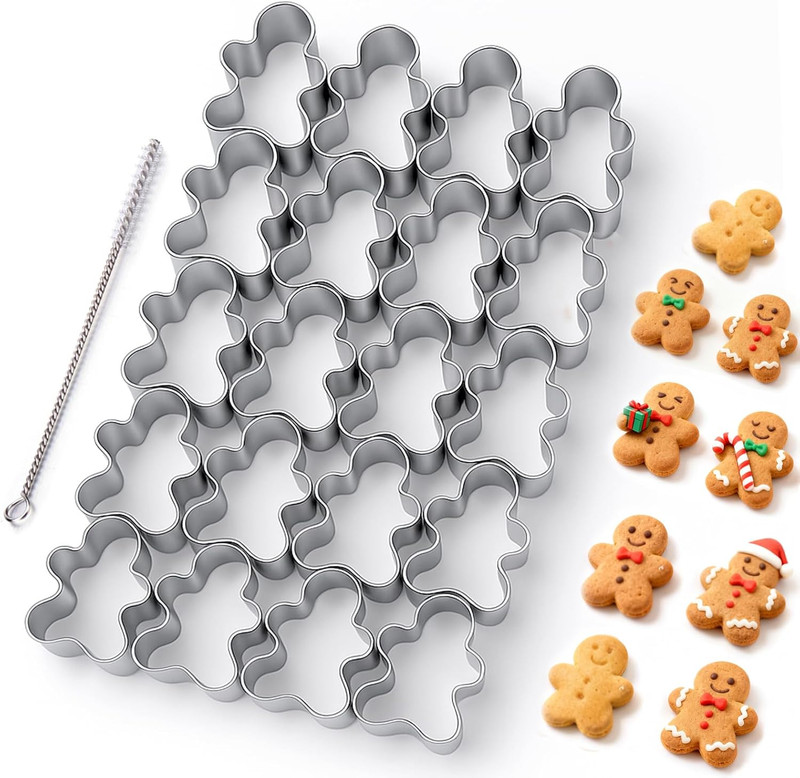 Gold Fish Cracker Cutter,25 Cavity Fish Cookie Cutter,Mini Gold Fish Shapes Mold