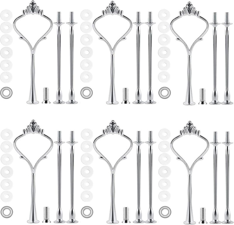 6 Sets 3 Tier Cake Plate Stand Handle, Cake Stand Hardware Handle Fittings Holde