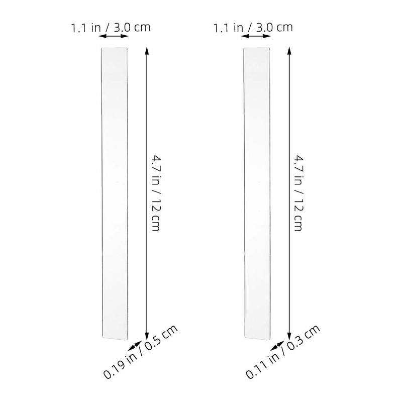 2 Pairs Acrylic Dough Rolling Pin Measuring Guides Thickness Strips for Baking gallery