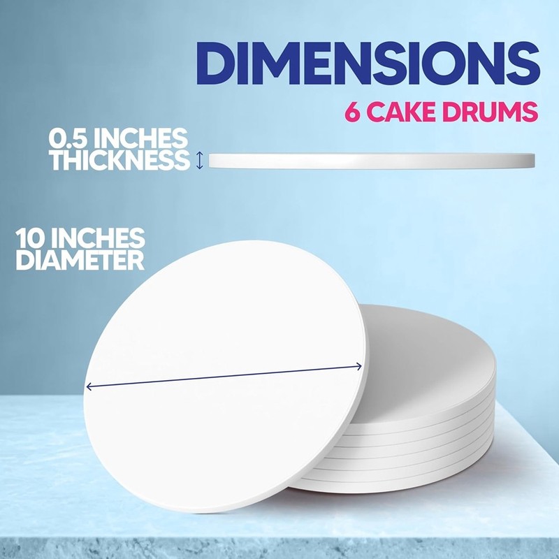 Cake Boards,10 Inch Cake Drum Cake Boards 10 Inch Round - Bend Resistant5093 gallery
